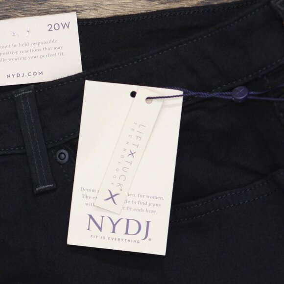 NWT NYDJ Womens Plus Size Sheri Slim Jeans WNBBSS8518 Black 20W - Picture 8 of 13
